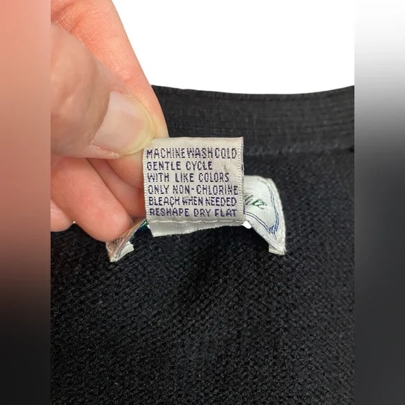 Vintage Chandler Hill Button Up Sweater Vest Argyle Women’s Size L Black Red Tan - Picture 7 of 7